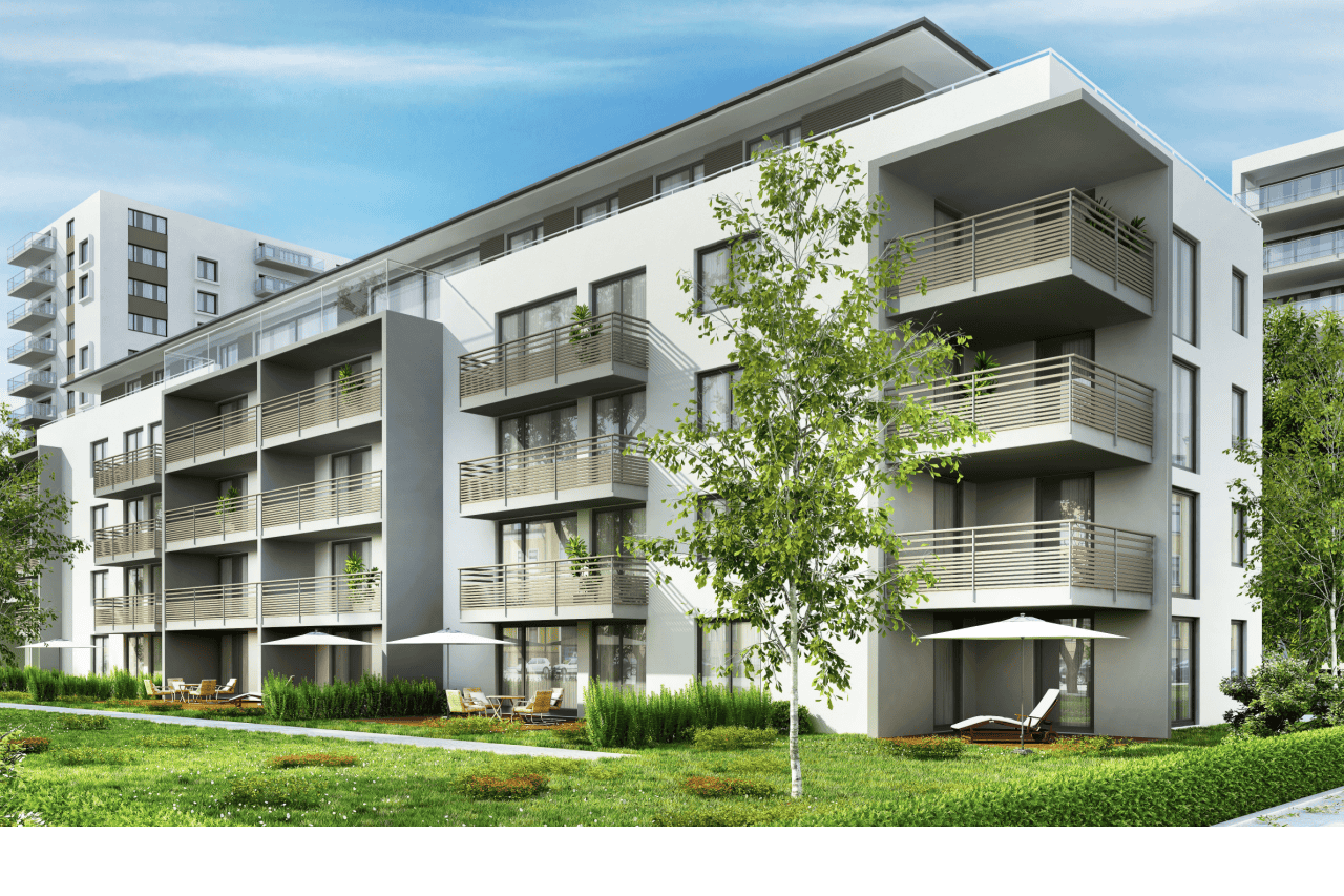 White apartment building Shutterstock_1341854888 (1)
