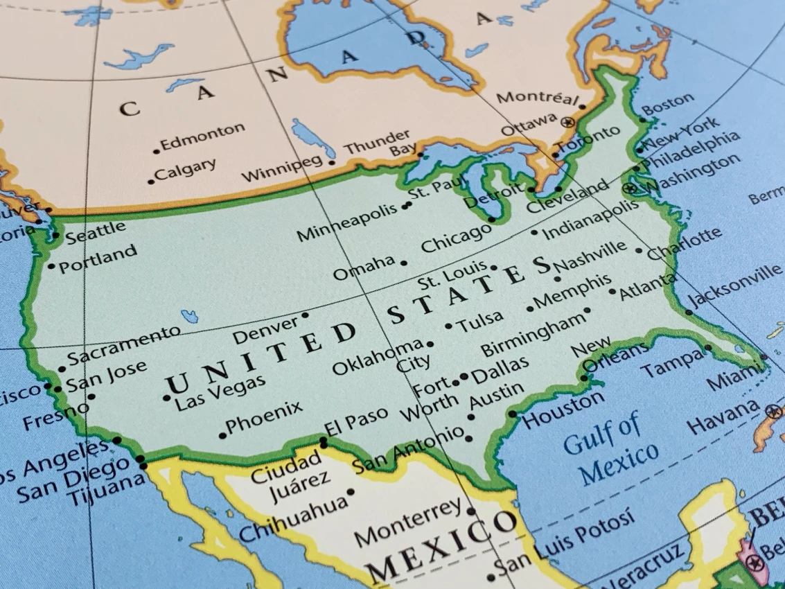 Map of US Shutterstock_2448648309