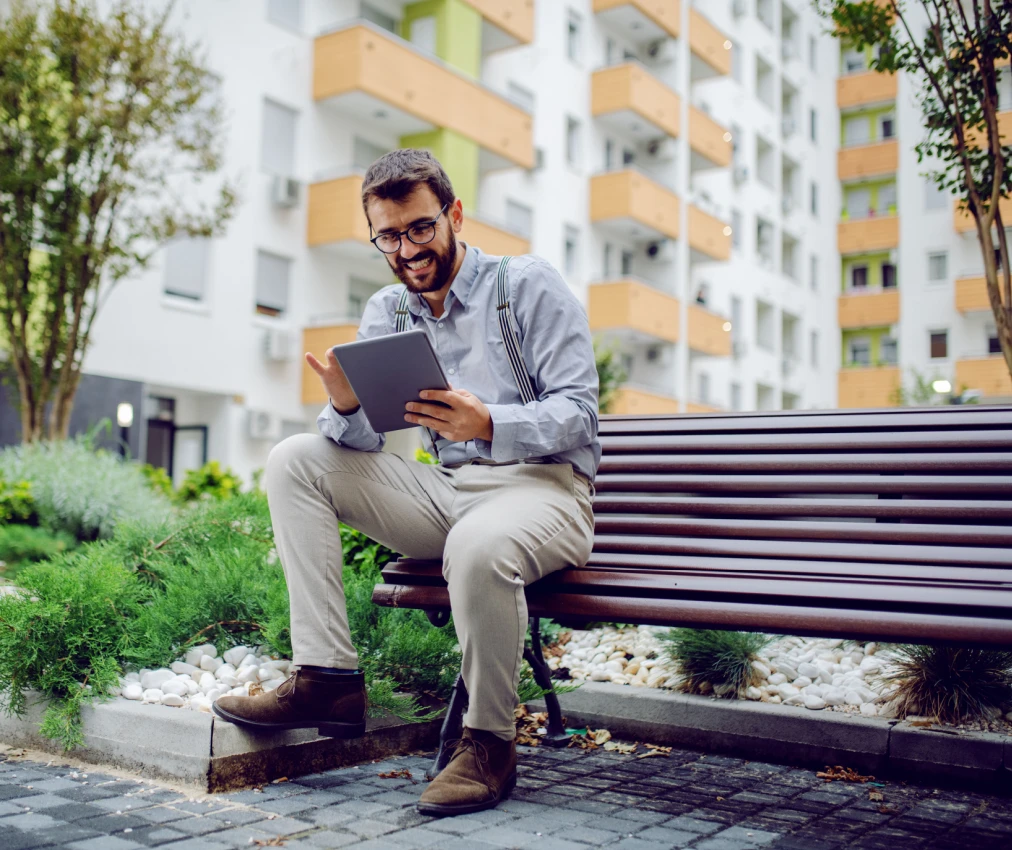 Man on bench Shutterstock_1515258764