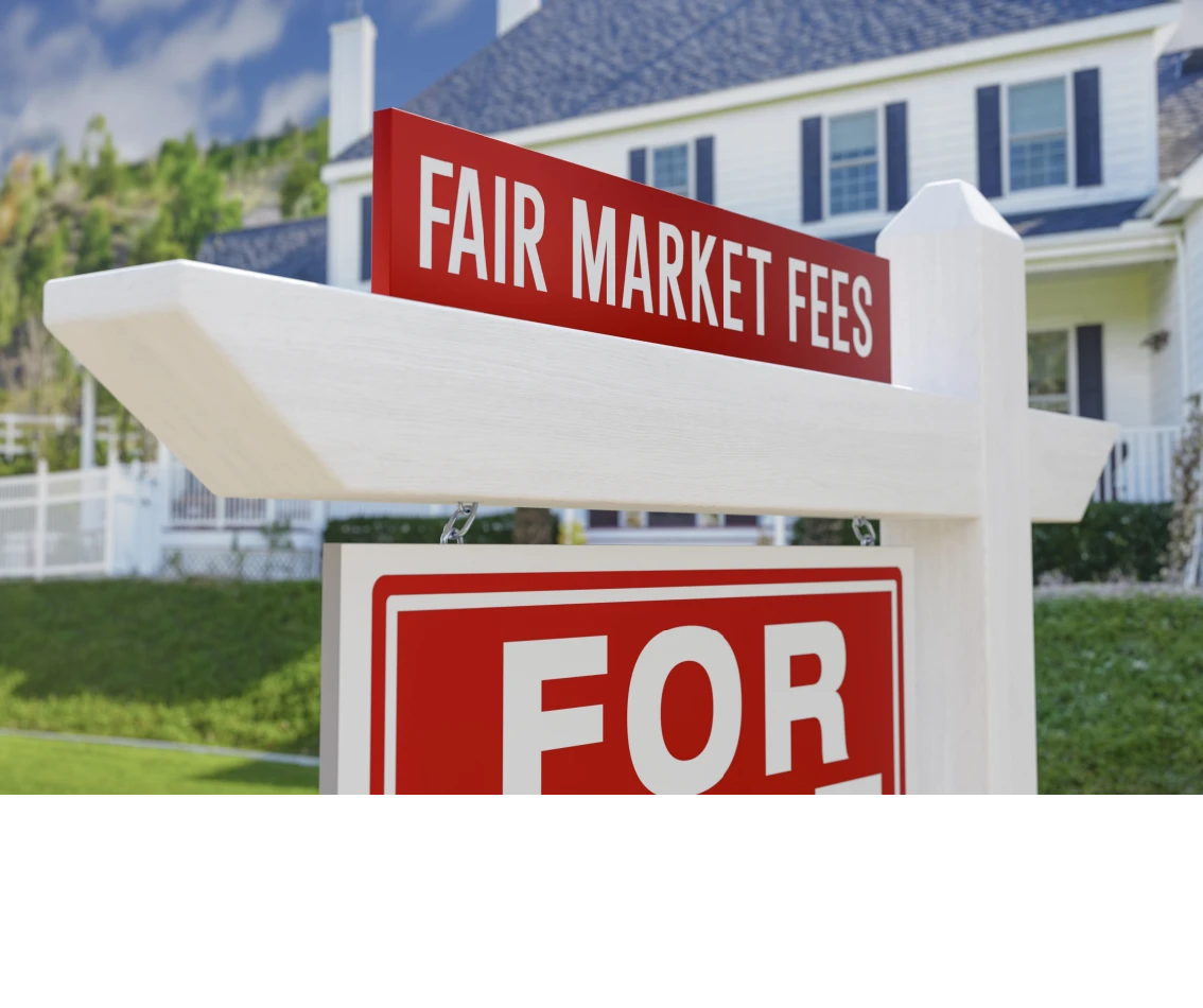 Fair market fees sign Shutterstock_2445816575
