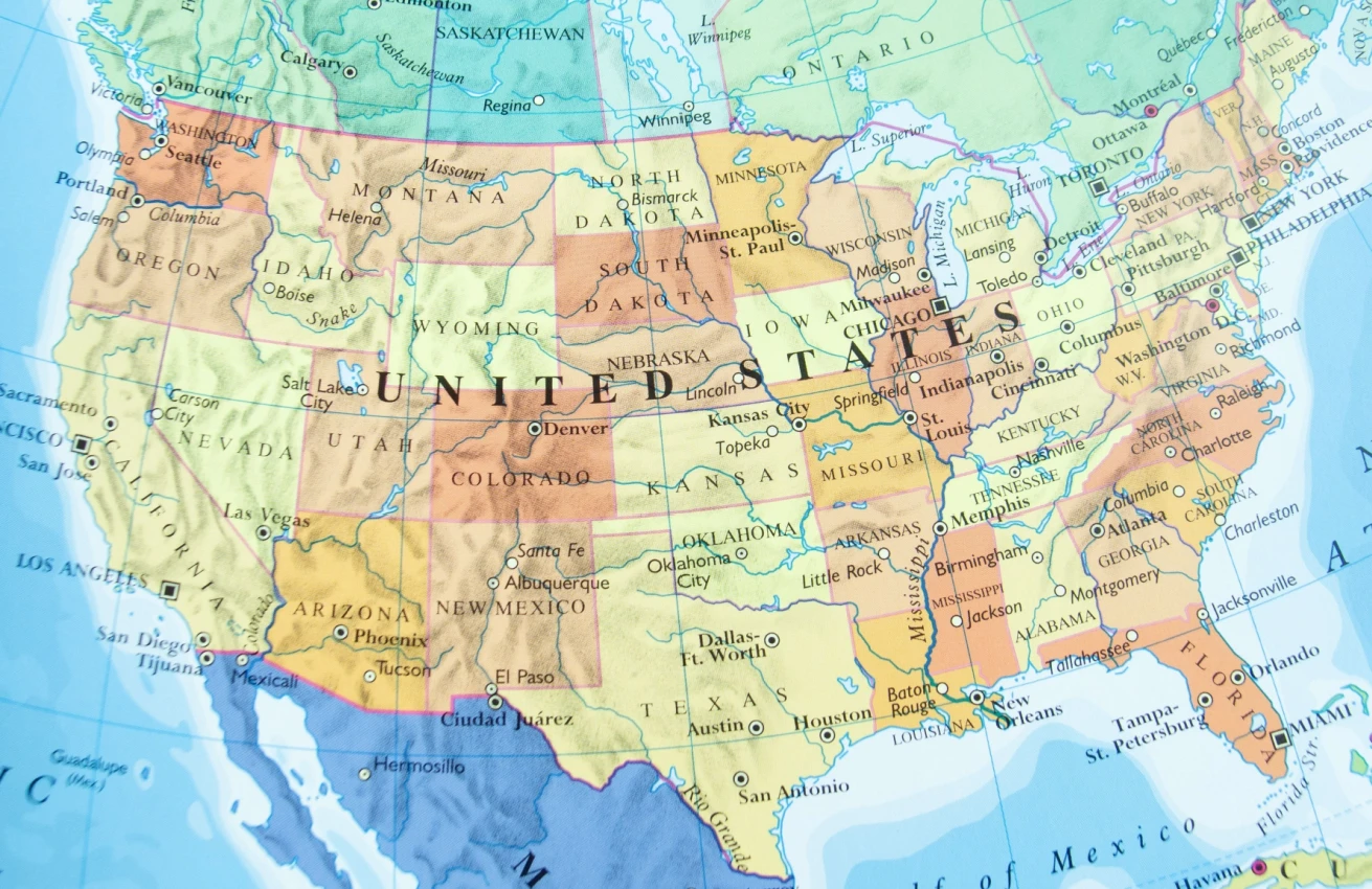 USA map Shutterstock_2567939985