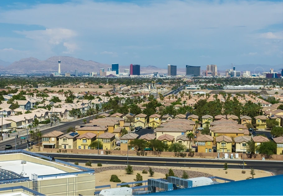 Las Vegas houses with strip in background-2816123181