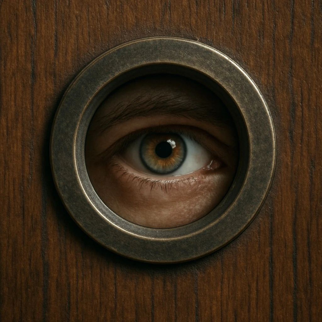 Looking through a peephole shutterstock_2747266731