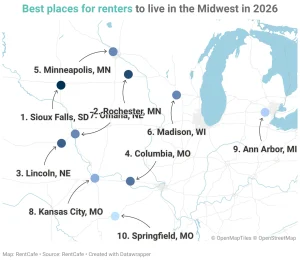 Rent Cafe 5 Best Cities in Midwest